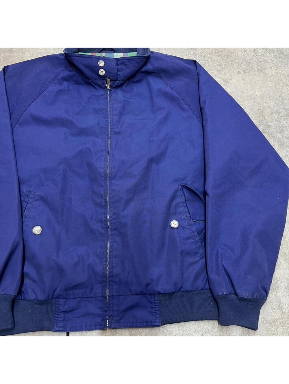 vintage eddie bauer navy blue zip up bomber jacket size large - Picture 2 of 3